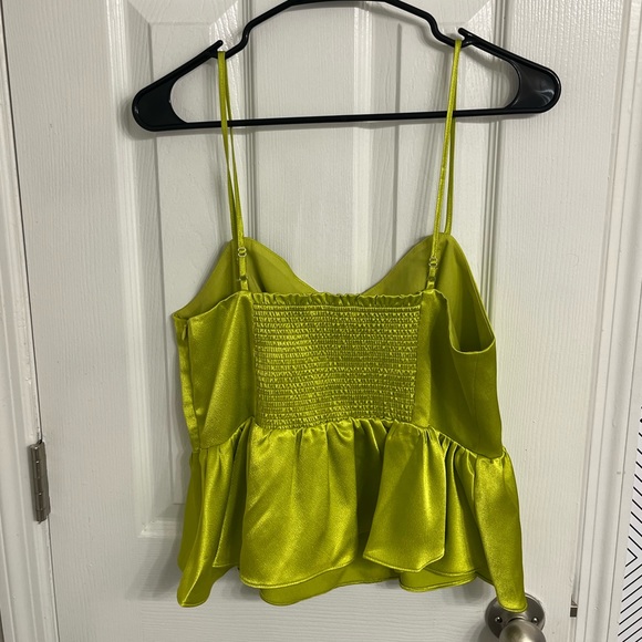 Chartreuse Blouse. Size Large. Never Worn. - Picture 2 of 3